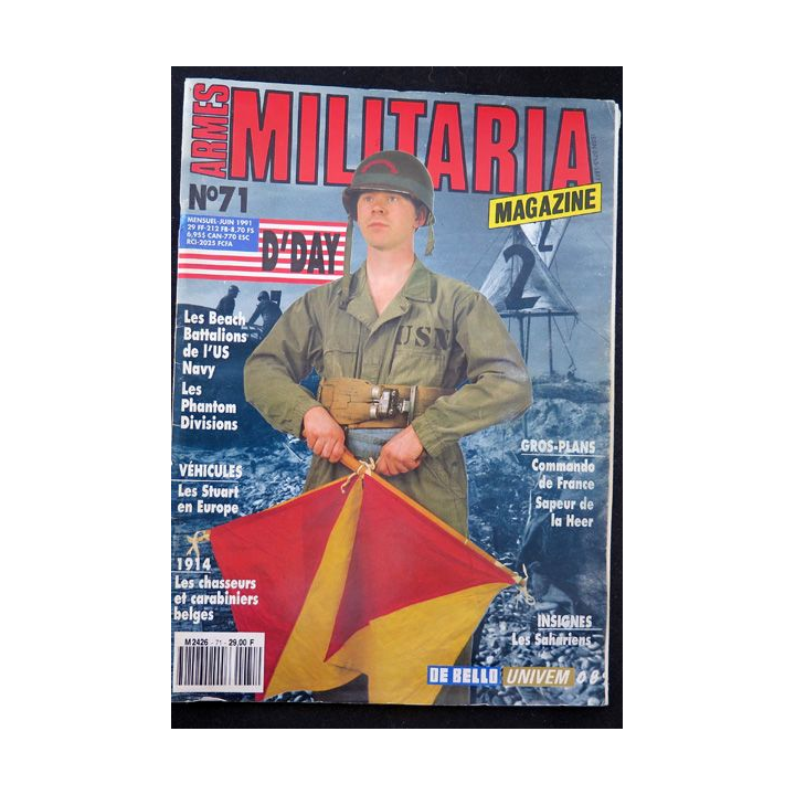 ARMES MILITARIA Magazine n° 71 de juin 1991 sur  insignes sahariens