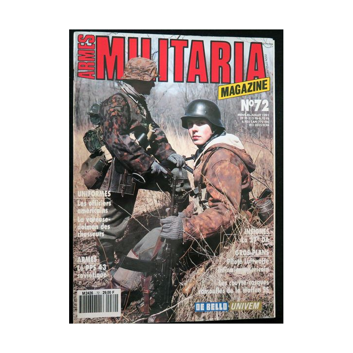 MILITARIA Magazine n° 72 de juillet 1991 sur les insignes de la 27° DA