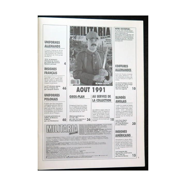 ARMES MILITARIA Magazine n° 73 sur les insignes brevets para US
