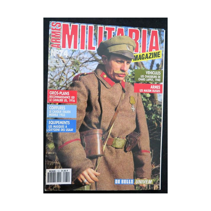 ARMES MILITARIA Magazine n° 74 1991 sur les insignes de la 27° DA SES