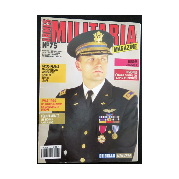 MILITARIA Magazine n° 75 sur les insignes des troupes de forteresse