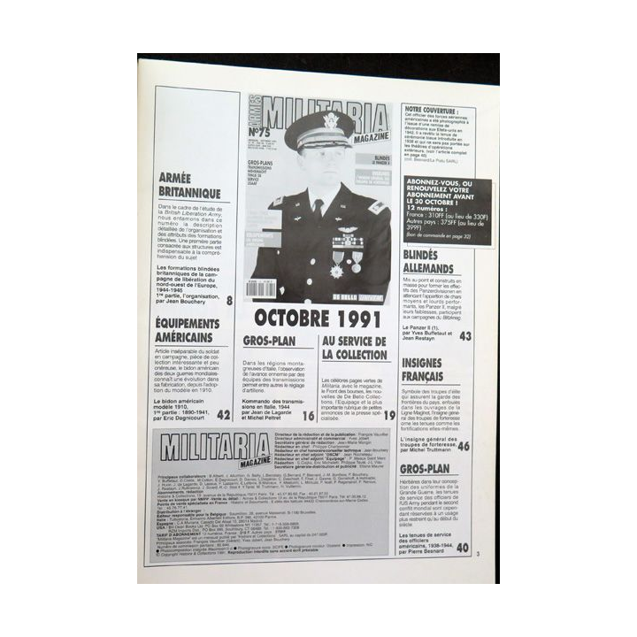MILITARIA Magazine n° 75 sur les insignes des troupes de forteresse