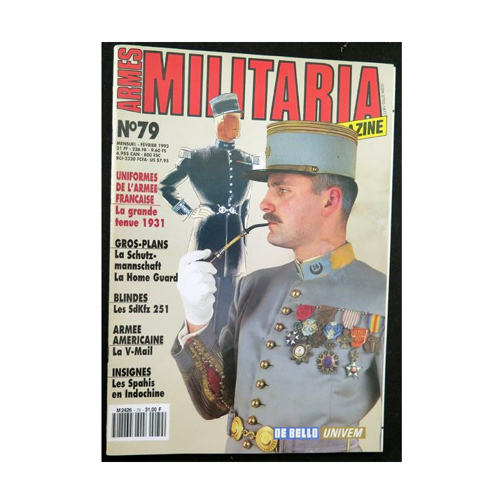 ARMES MILITARIA Magazine n° 79 sur les insignes des Spahis Indochine