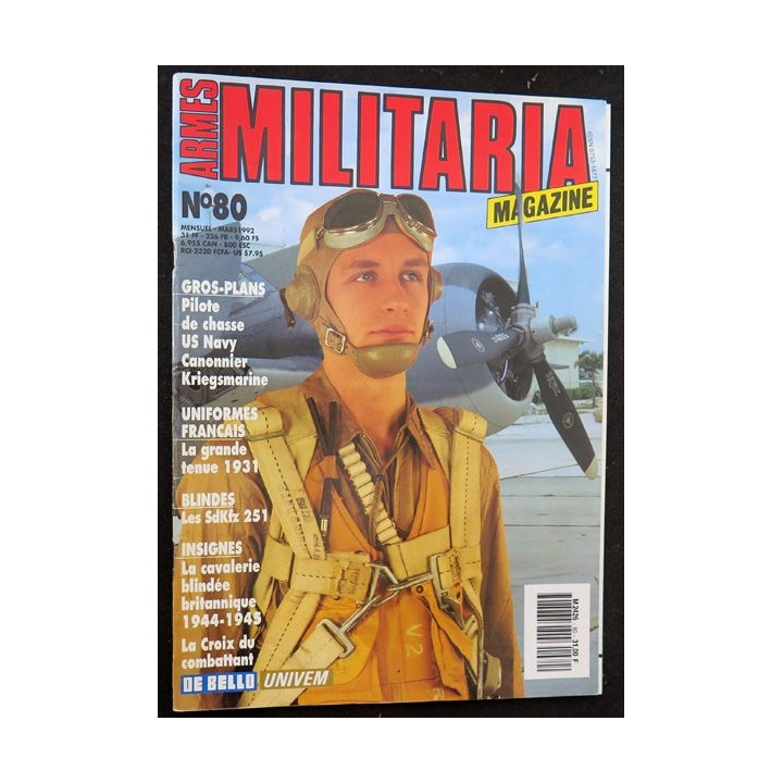 ARMES MILITARIA Magazine n° 80 de mars 1992 sur la Croix du combattant
