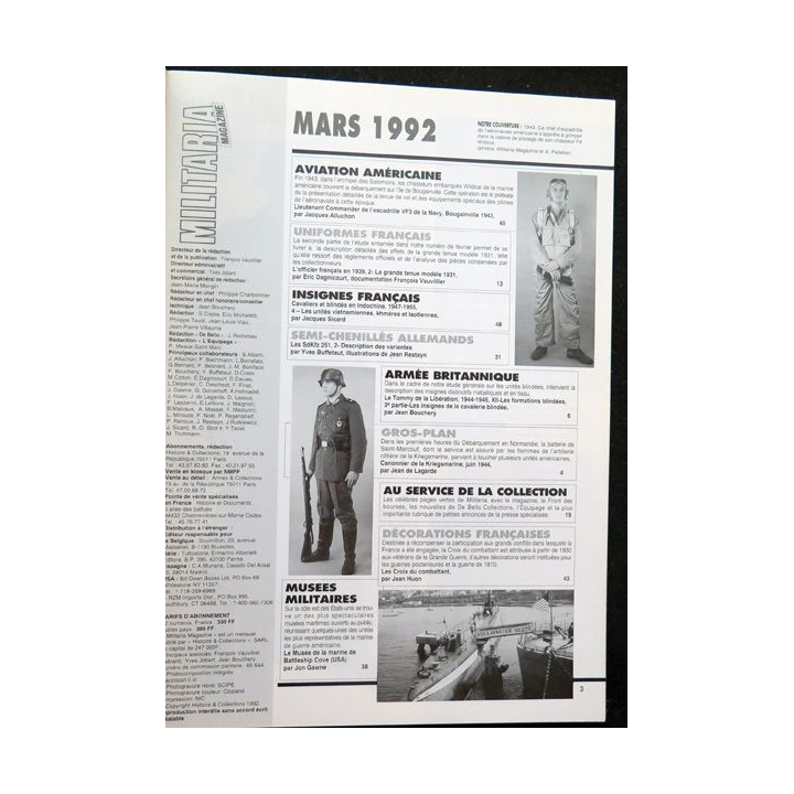 ARMES MILITARIA Magazine n° 80 de mars 1992 sur la Croix du combattant