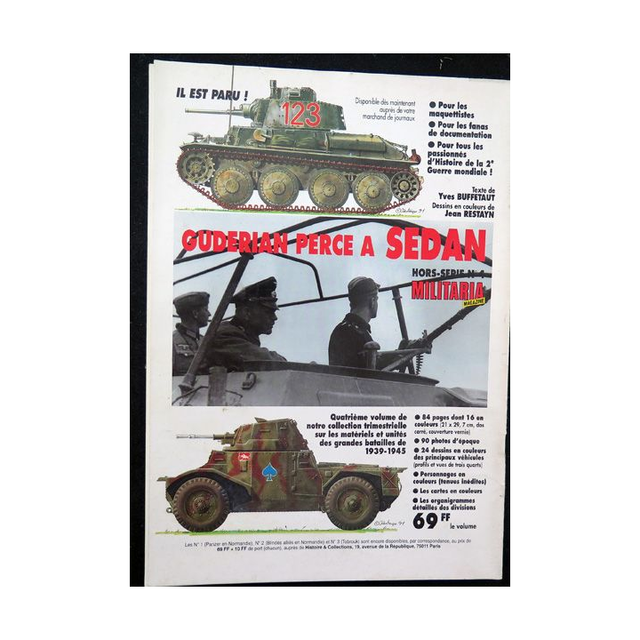ARMES MILITARIA Magazine n° 82 de mai 1992 sur le FT 17