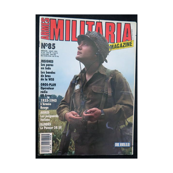 MILITARIA Magazine n° 85 de Août 1992 insignes paras en Indochine