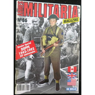 ARMES MILITARIA Magazine n° 86 de septembre 1992 sur Dieppe 1942