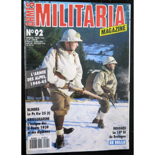 ARMES MILITARIA Magazine n° 92 de mars 1993 sur les insignes de la 19° DI