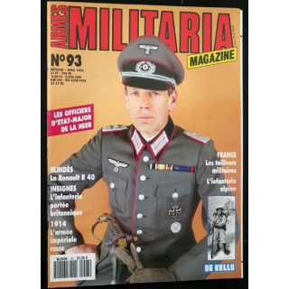 ARMES MILITARIA Magazine n° 93 de avril 1993 sur le Renault R 40