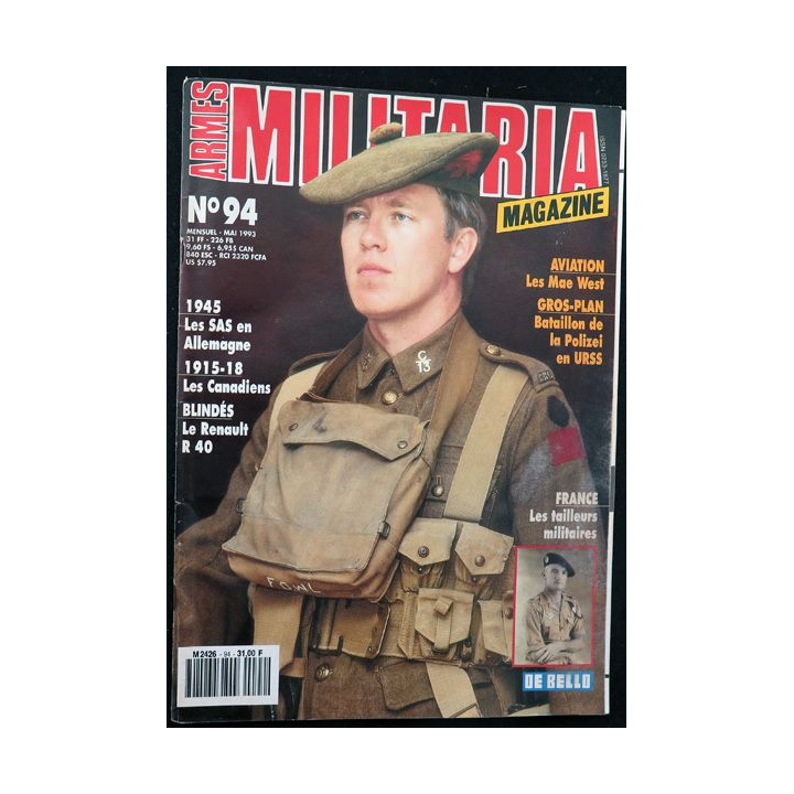 ARMES MILITARIA Magazine n° 94 de mai 1993 sur le Renault R 40