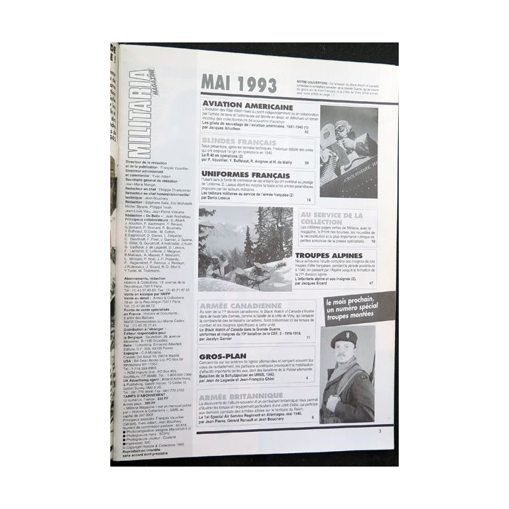 ARMES MILITARIA Magazine n° 94 de mai 1993 sur le Renault R 40