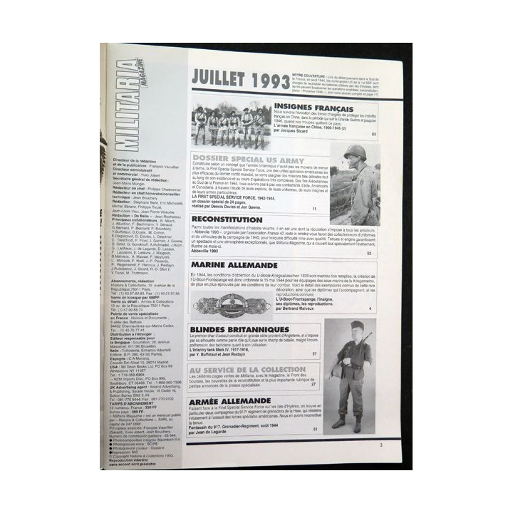 ARMES MILITARIA Magazine n° 96 juillet 1993 bataille Provence en 1944