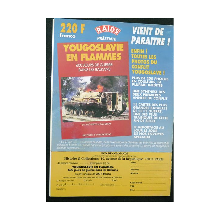 ARMES MILITARIA Magazine n° 97 de août 1993 sur le FT 17