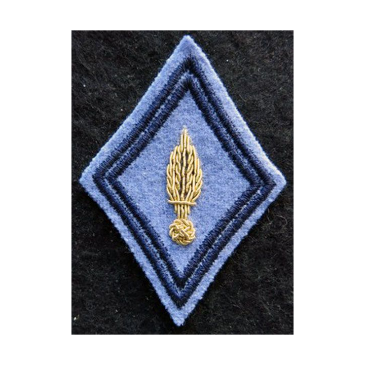 LOSANGE DE BRAS MODÈLE 45 : Ecusson officier du cadre EMIA  Saint  Cyr Coëtquidan en cannetille
