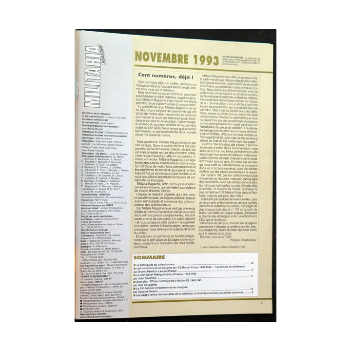 ARMES MILITARIA Magazine n° 100 1993 fantassins 1° et 2° GM complets