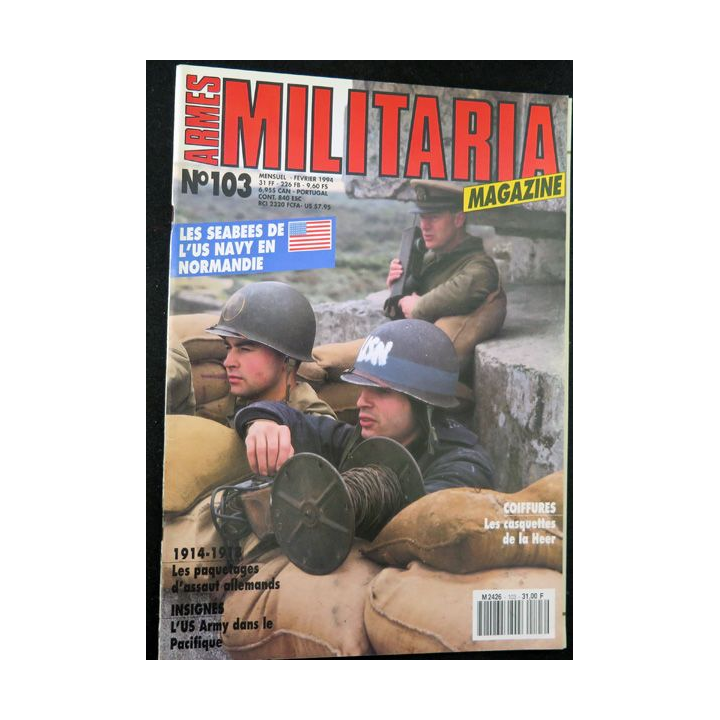 ARMES MILITARIA Magazine n° 103 insignes de l'US Army au Pacifique