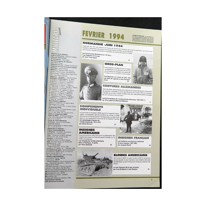 ARMES MILITARIA Magazine n° 103 insignes de l'US Army au Pacifique