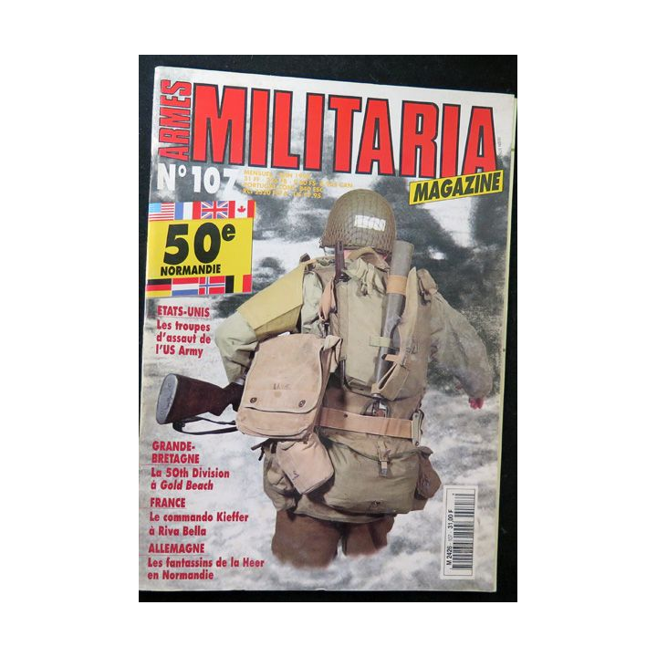 ARMES MILITARIA Magazine n° 107 de juin 1994 sur le commando Kieffer