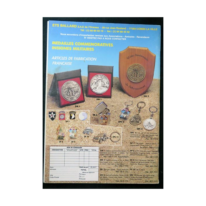 ARMES MILITARIA Magazine n° 107 de juin 1994 sur le commando Kieffer