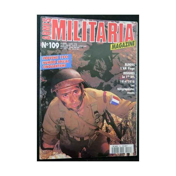 ARMES MILITARIA Magazine n° 109 de août 1994 sur les insignes 1° DFL
