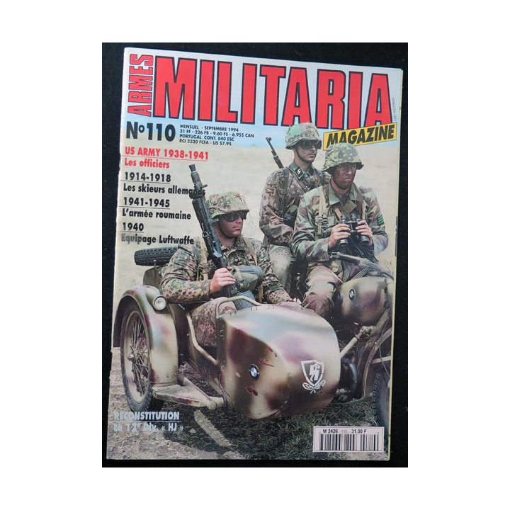 ARMES MILITARIA Magazine n° 110 1994 sur l'armée roumaine 2° GM