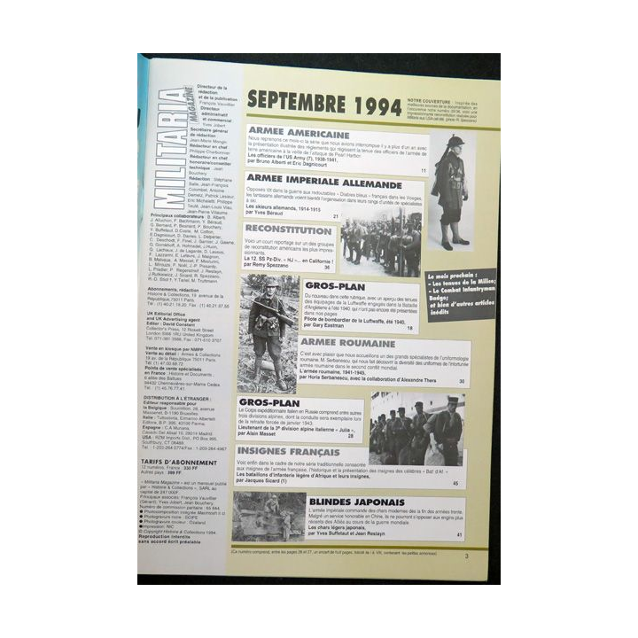 ARMES MILITARIA Magazine n° 110 1994 sur l'armée roumaine 2° GM