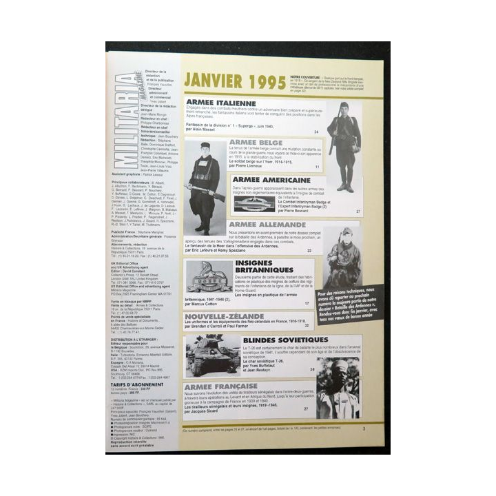 ARMES MILITARIA Magazine n° 114  insignes des tirailleurs sénégalais