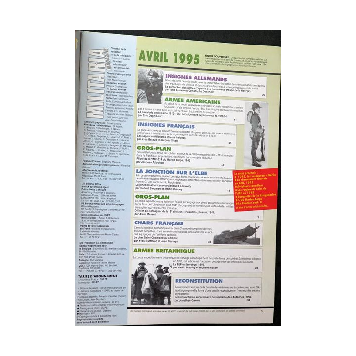 ARMES MILITARIA Magazine n° 117 de avril 1995 sur BEF en Norvège 1940