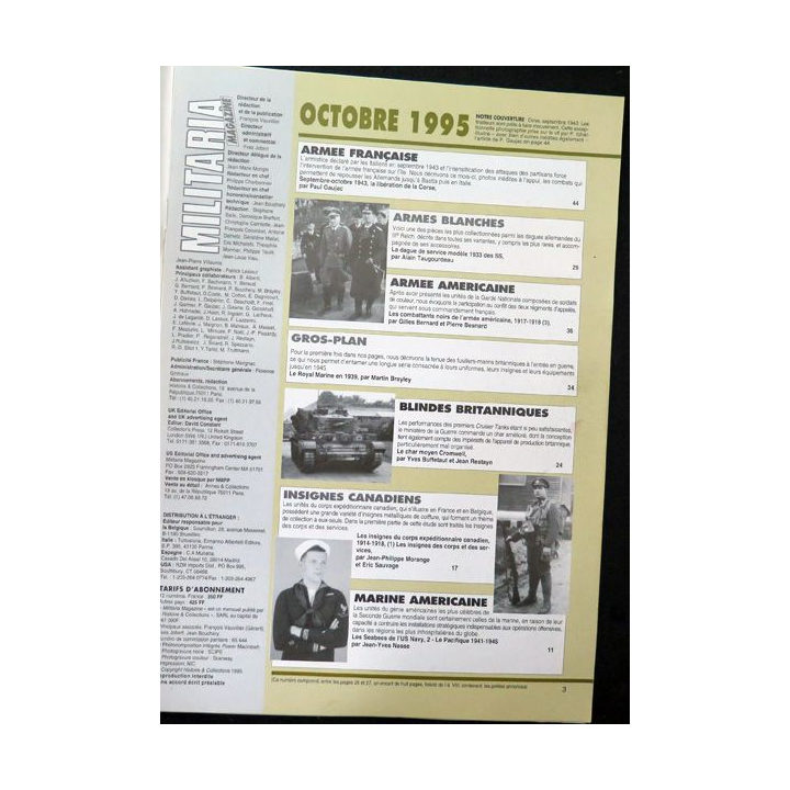 ARMES MILITARIA Magazine n° 123 de octobre 1995 sur les dagues SS