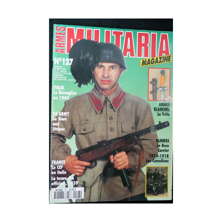 ARMES MILITARIA Magazine n° 127 1996 sur la tenue des officiers 1939