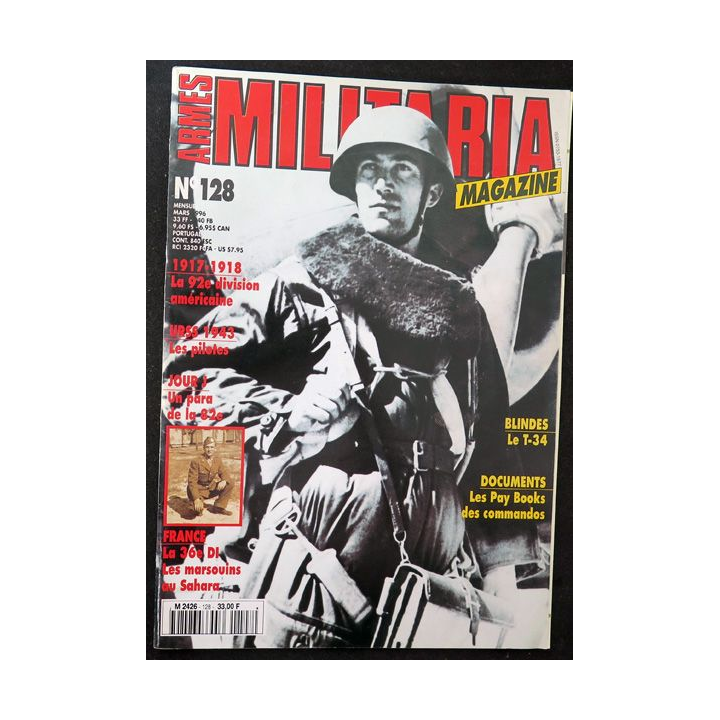 ARMES MILITARIA Magazine n° 128 de mars 1996 sur les marsouins au Sahara
