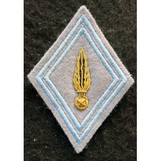 LOSANGE DE BRAS MODÈLE 45 : Ecusson d'officier de l'École nationale des sous-officiers d'active (ENSOA) en cannetille