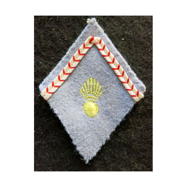 LOSANGE DE BRAS MODÈLE 45 : Ecusson d'élève officier de réserve de l'École militaire de Cherchell (Algérie) en cannetille
