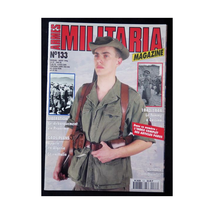 ARMES MILITARIA Magazine n° 133 de août 1996 sur l'appelé en Algérie