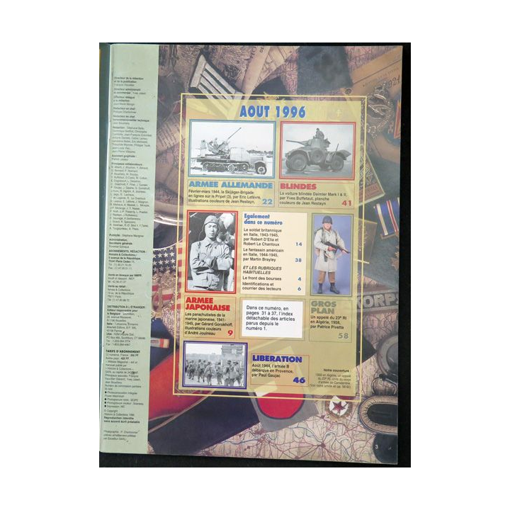 ARMES MILITARIA Magazine n° 133 de août 1996 sur l'appelé en Algérie
