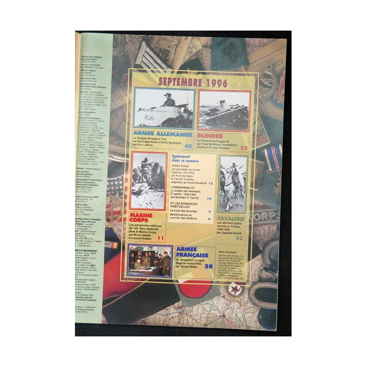 ARMES MILITARIA Magazine n° 134 de septembre 1996 sur l'ouvrage du Simserhof 