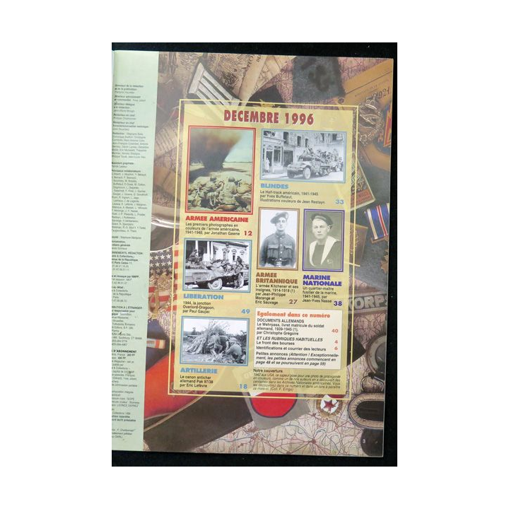 ARMES MILITARIA Magazine n° 137 de décembre 1996 sur l'armée kitchener