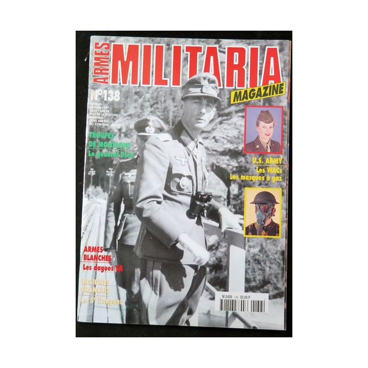 ARMES MILITARIA Magazine n° 138 de janvier 1997 sur le 5° dragons