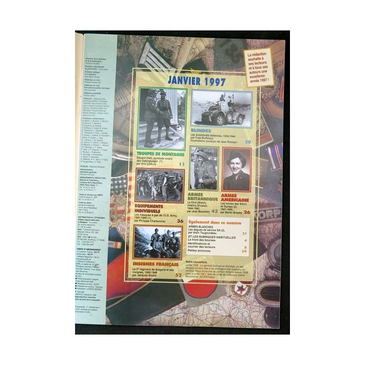ARMES MILITARIA Magazine n° 138 de janvier 1997 sur le 5° dragons