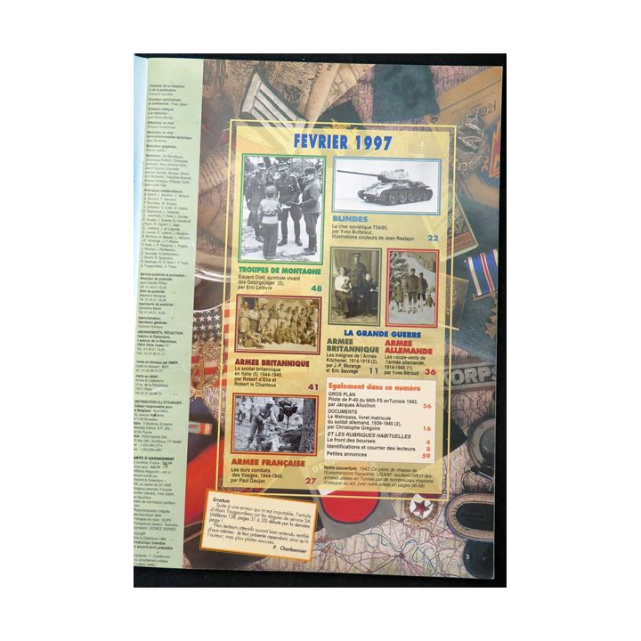 ARMES MILITARIA Magazine n° 139 de février 1997 sur le blindé T 34