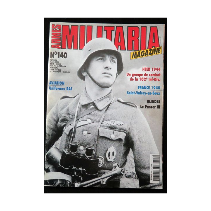 ARMES MILITARIA Magazine n° 140 de mars 1997 sur le blindé Panzer III