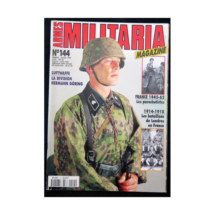 ARMES MILITARIA Magazine n° 144 de juillet 1997 sur la division Göring