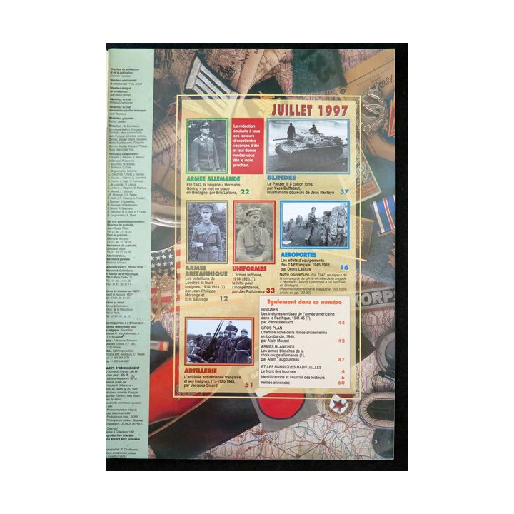 ARMES MILITARIA Magazine n° 144 de juillet 1997 sur la division Göring