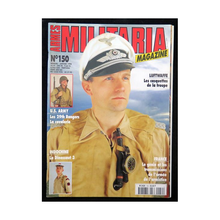 ARMES MILITARIA Magazine n° 150 de janvier 1998 sur la Dinassaut 3