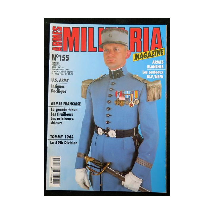 ARMES MILITARIA Magazine n° 155 de juin 1998 sur les couteaux DLV / NSFK
