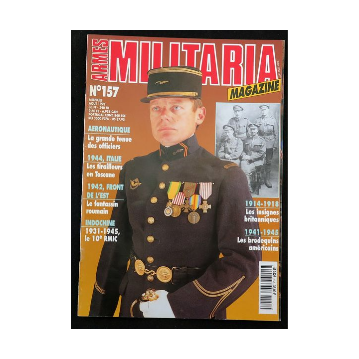 ARMES MILITARIA Magazine n° 157 de août 1998 sur le 10° RMIC