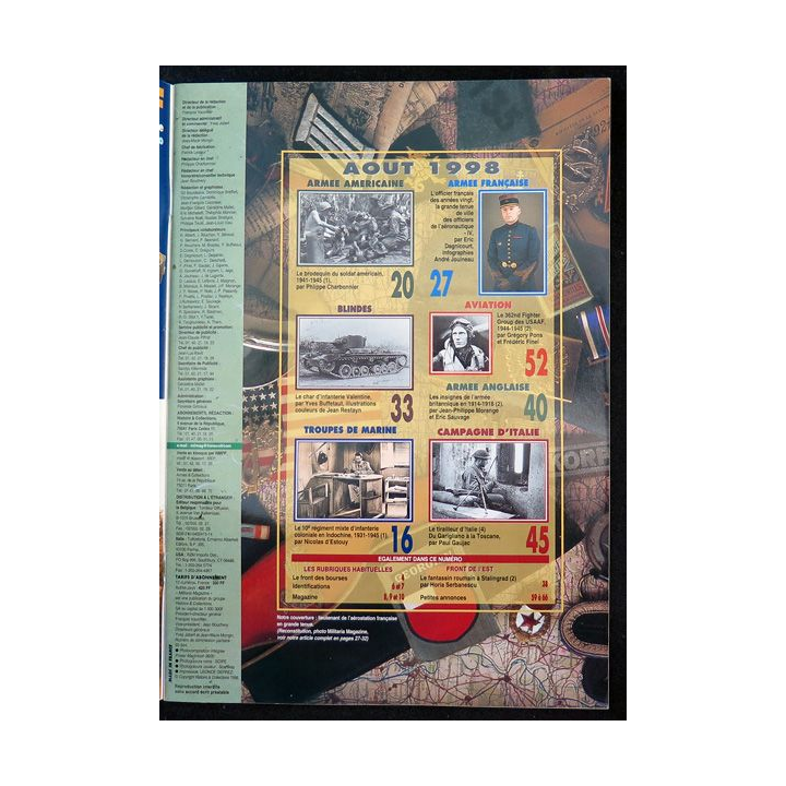 ARMES MILITARIA Magazine n° 157 de août 1998 sur le 10° RMIC