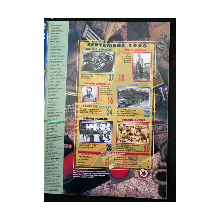ARMES MILITARIA Magazine n° 158 de septembre 1998 sur le 12° Cuirs