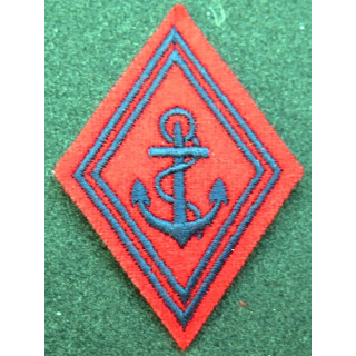 LOSANGE DE BRAS MODÈLE 45 : Ecusson de l'artillerie de Marine modèle troupe